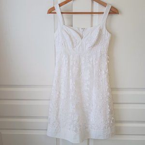 Cache Women's White Sweetheart Neckline Floral Sundress Size 2